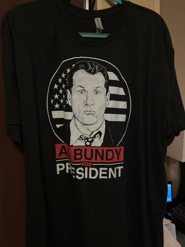 Customer photo review of Al Bundy For President Premium Triblend Tee