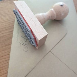 Customer photo review of Eleganter Pärchen- oder Familienstempel #009