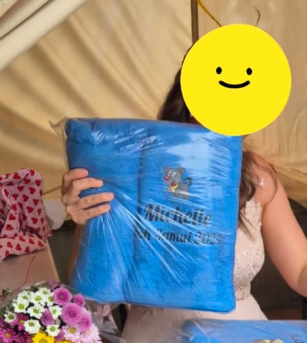 Customer photo review of Personalisiertes Handtuch mit Namen für Erwachsene bestickt