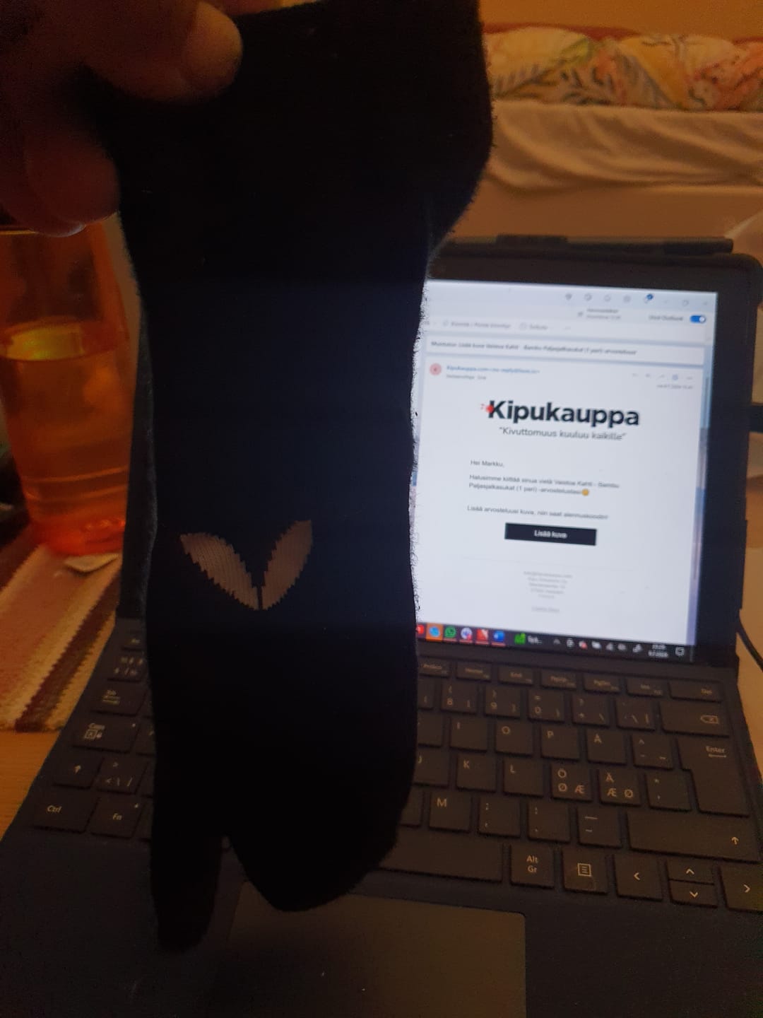 Customer photo review of Vaistoa Kahti - Bambu Paljasjalkasukat (1 pari)