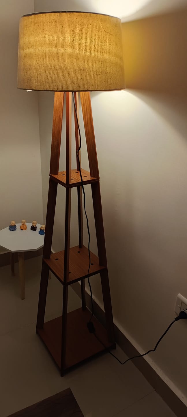 Customer photo review of Decorative  Wooden Floor Lamp for Home Decoration Living Room Corner