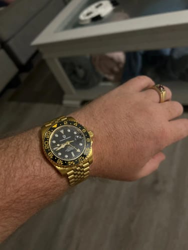 Customer photo review of ELEGANCE® P1662 Men Watch Automatic Mechanical GMT Wristwatch Sapphire Glass Stainless Steel 100M Waterproof