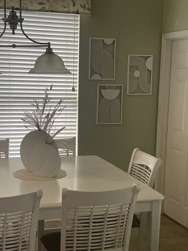 Customer photo review of Mid Century Vertical Triple Set Metal Wall Decor