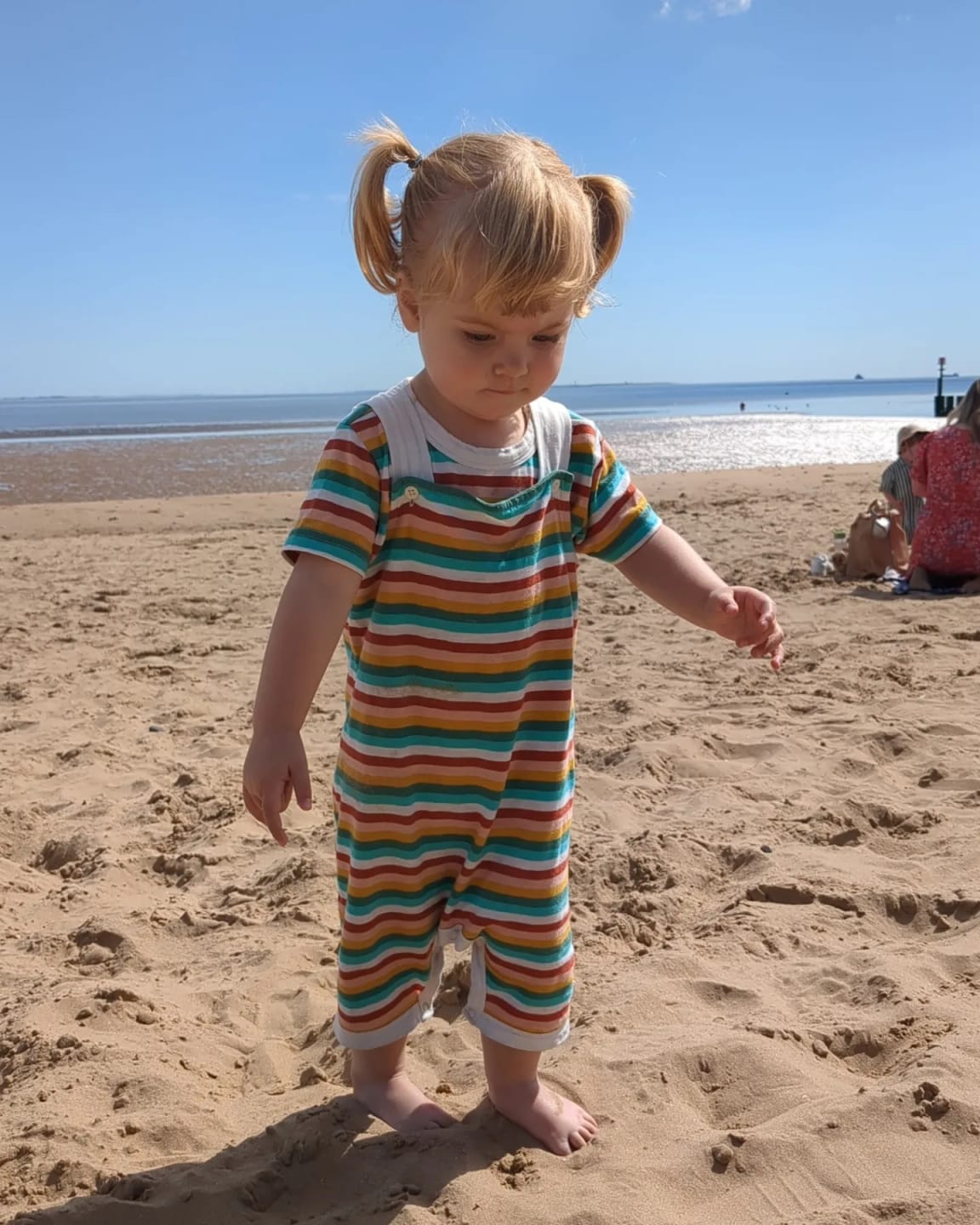 Customer photo review of Rainbow Storytime Dungaree Shorts