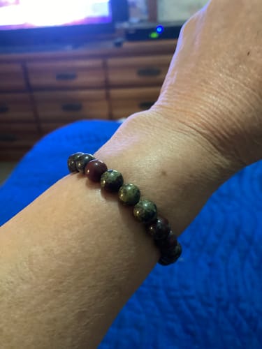 Customer photo review of Bloodstone Bracelet
