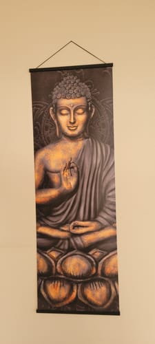Customer photo review of Poster | Goldener Buddha & Bambus | Quadrat