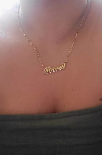 Customer photo review of Personalized Name Necklace