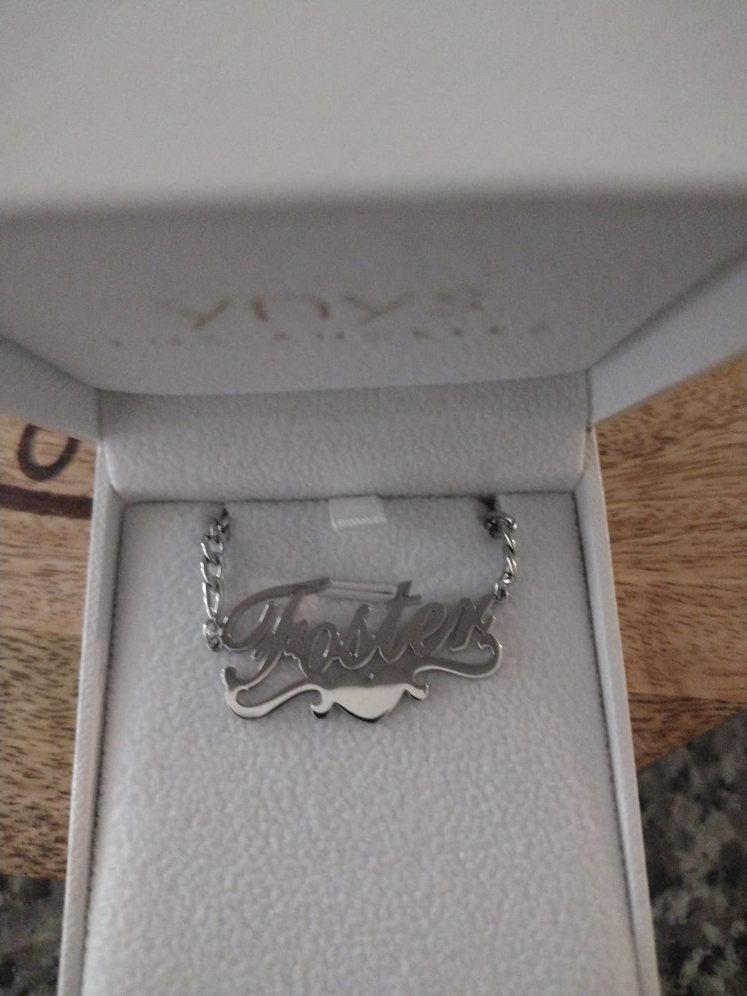 Customer photo review of Love Name Necklace