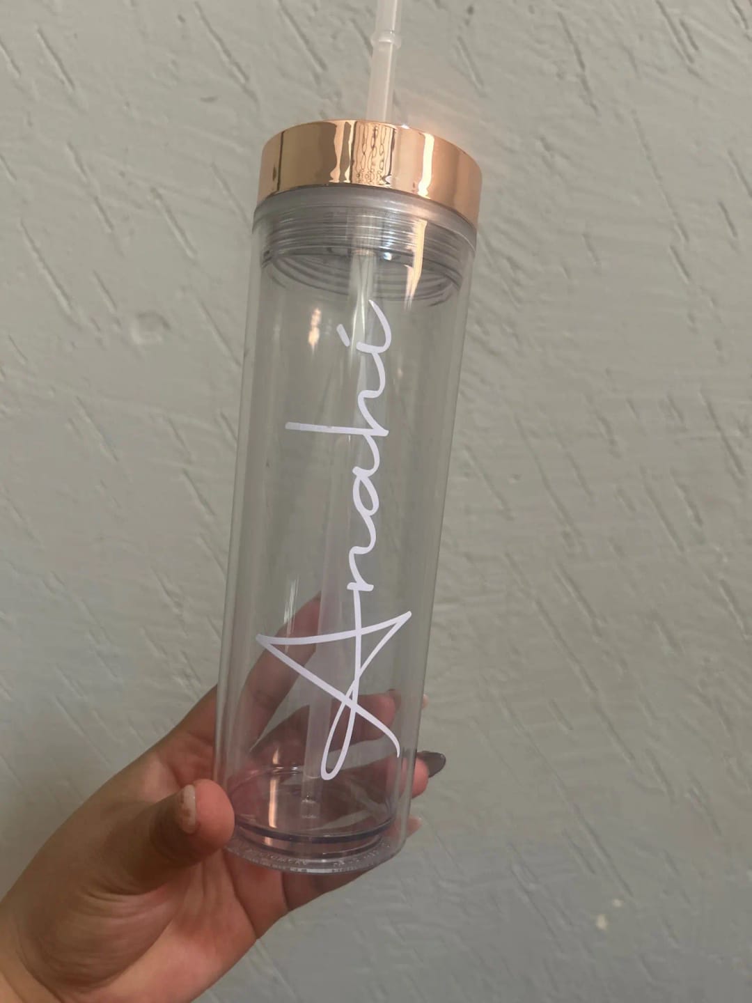 Customer photo review of PERSONALISED PARTY TUMBLERS WITH STRAW