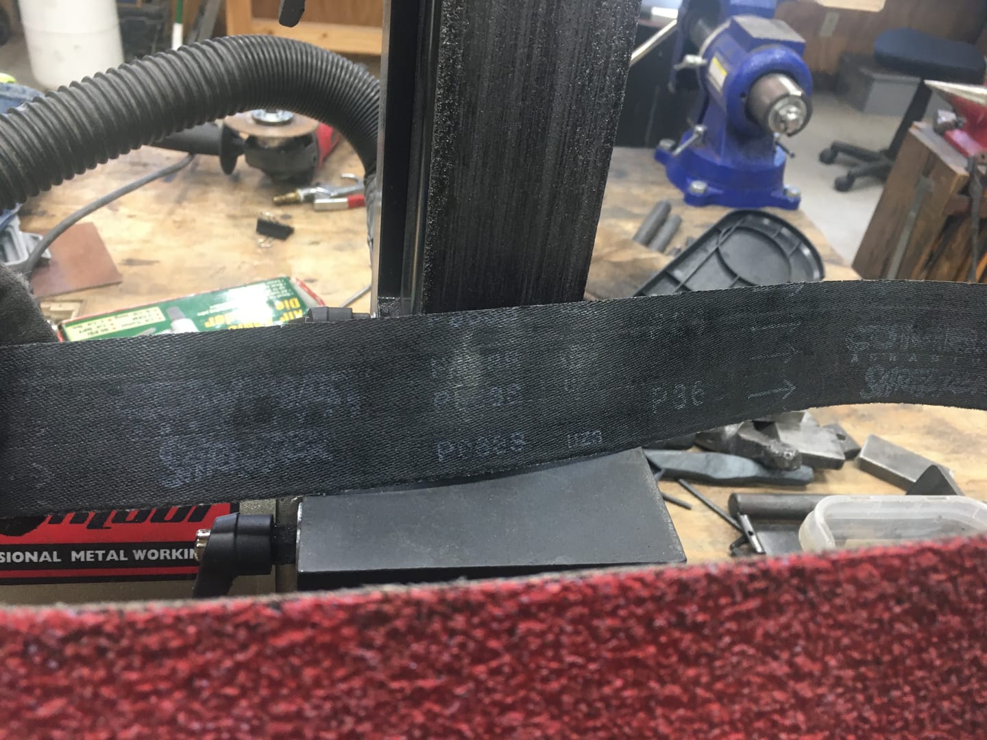 Customer photo review of 2" x 42" Sanding Belts for Stock Removal