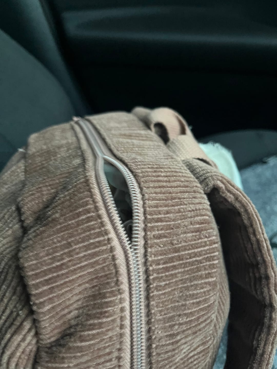 Customer photo review of Corduroy Backpack - Mocha