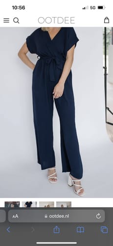 Customer photo review of Jumpsuit Lise Donker Blauw