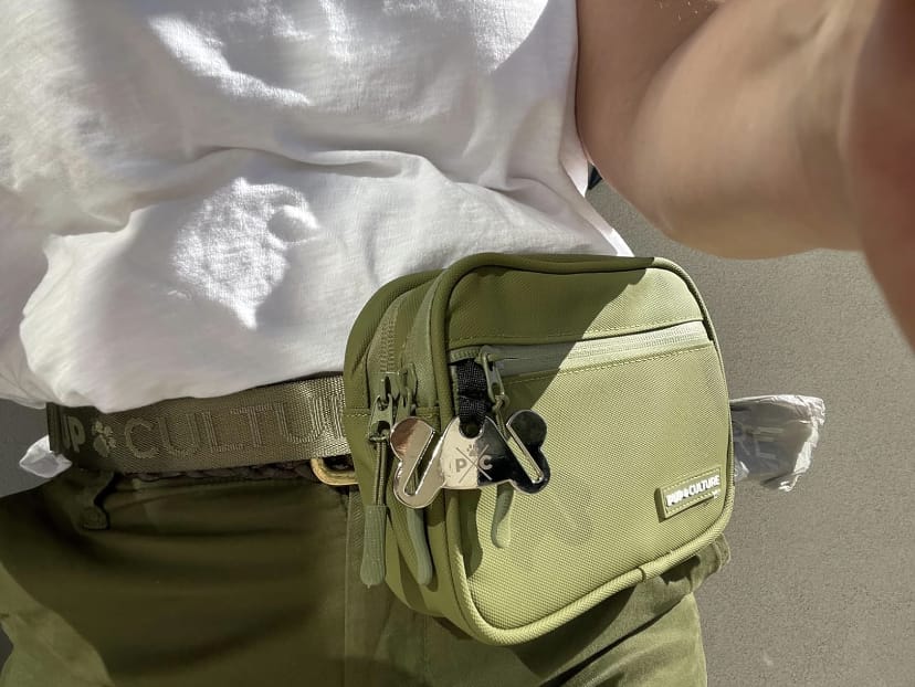 Customer photo review of Cross Body Dog Treat Bag *50% OFF Launch Sale*