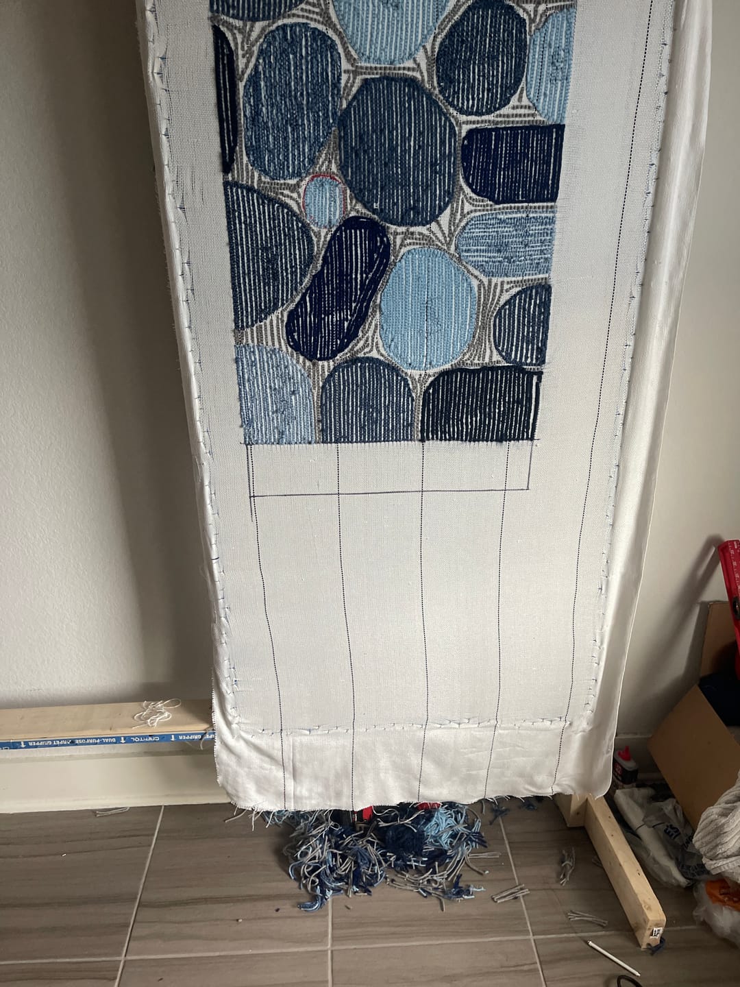 Customer photo review of Primary Tufting Cloth (Pre-Cut)
