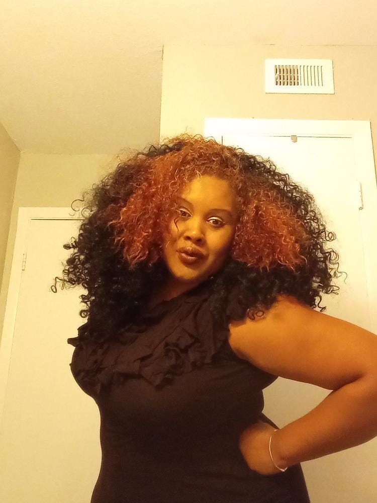 Customer photo review of Motown Tress Quick n Easy Half Wig - QE.BLING
