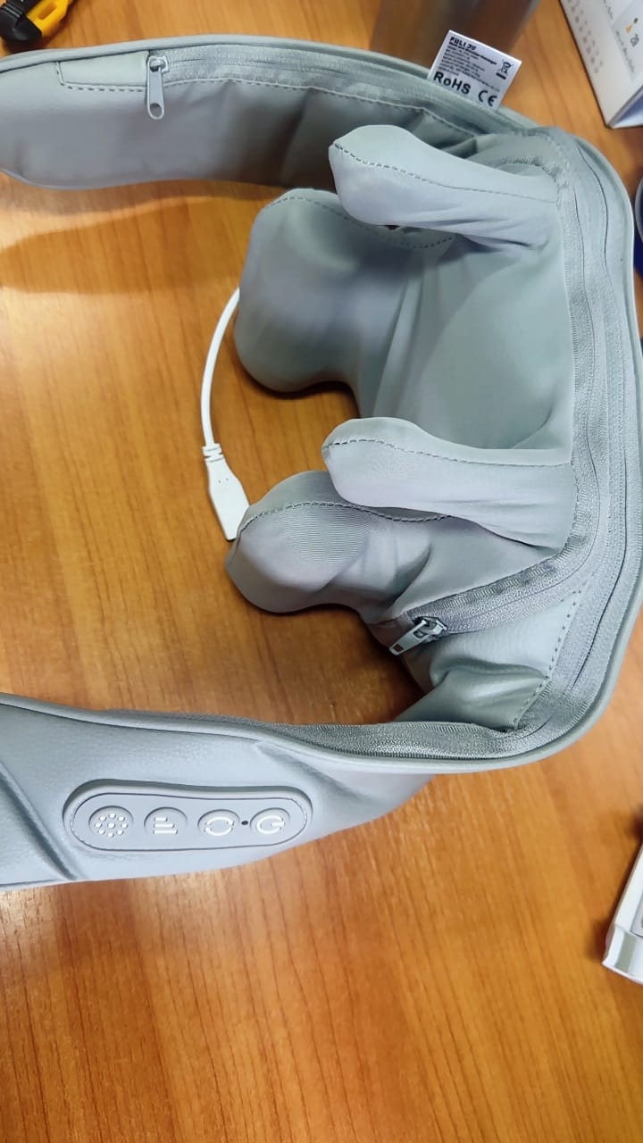 Customer photo review of เซตนวดคอบ่าไหล่ฟินสบายหน้า | FULI Neck and Shoulder Massager + FULI Natural Stone Electric Gua Sha