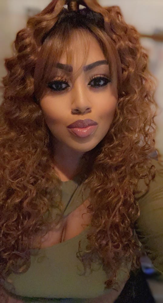 Customer photo review of Freetress Braid 2X Wand Curl Crochet Braid REMEDY CURL