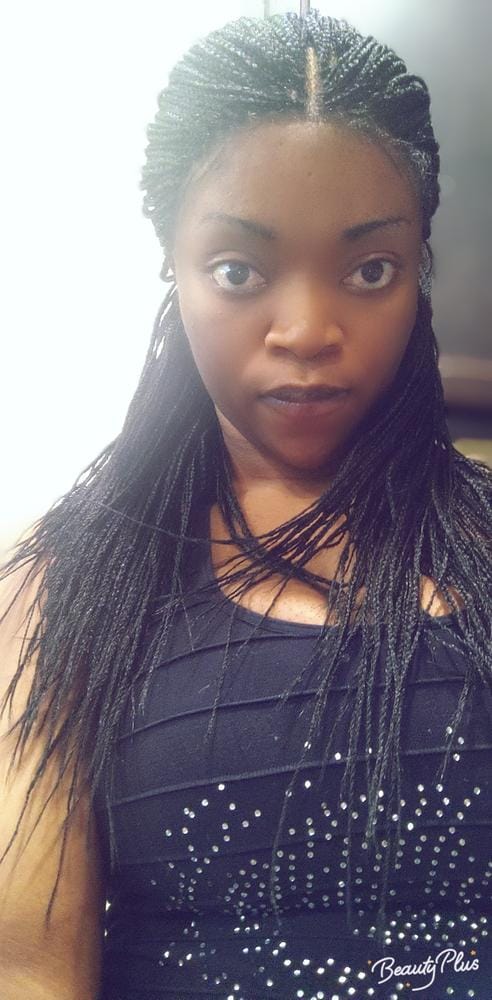 Customer photo review of Sensationnel Cloud 9 Synthetic 4x4 Lace Part Swiss Lace Wig - MICRO BOX BRAID 28"