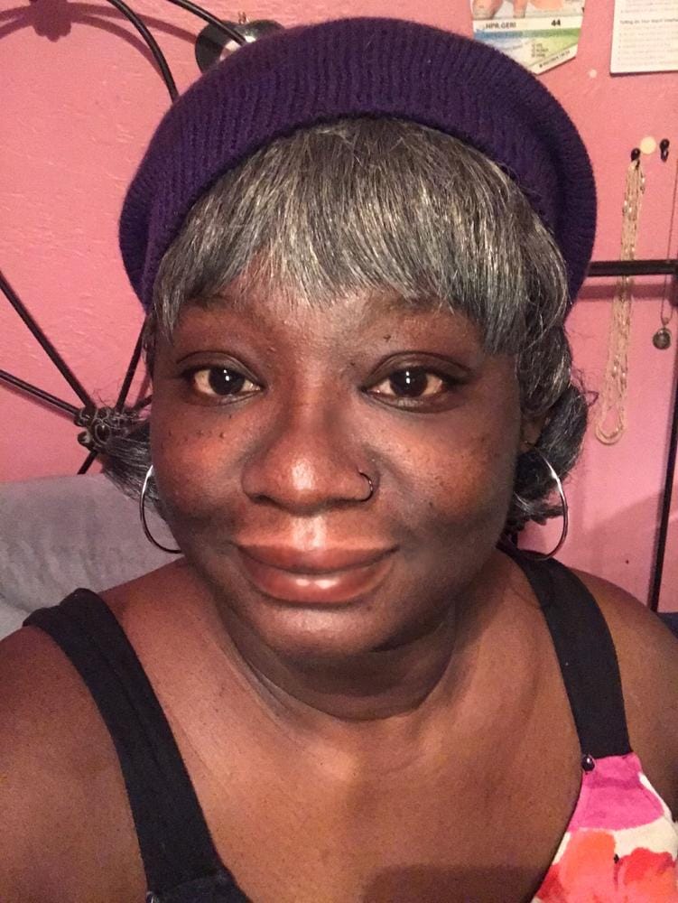 Customer photo review of Foxy Silver Wig PEGGY