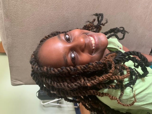 Customer photo review of Freetress Equal Cuban Double Strand Style TWIST BRAID 12"-24"