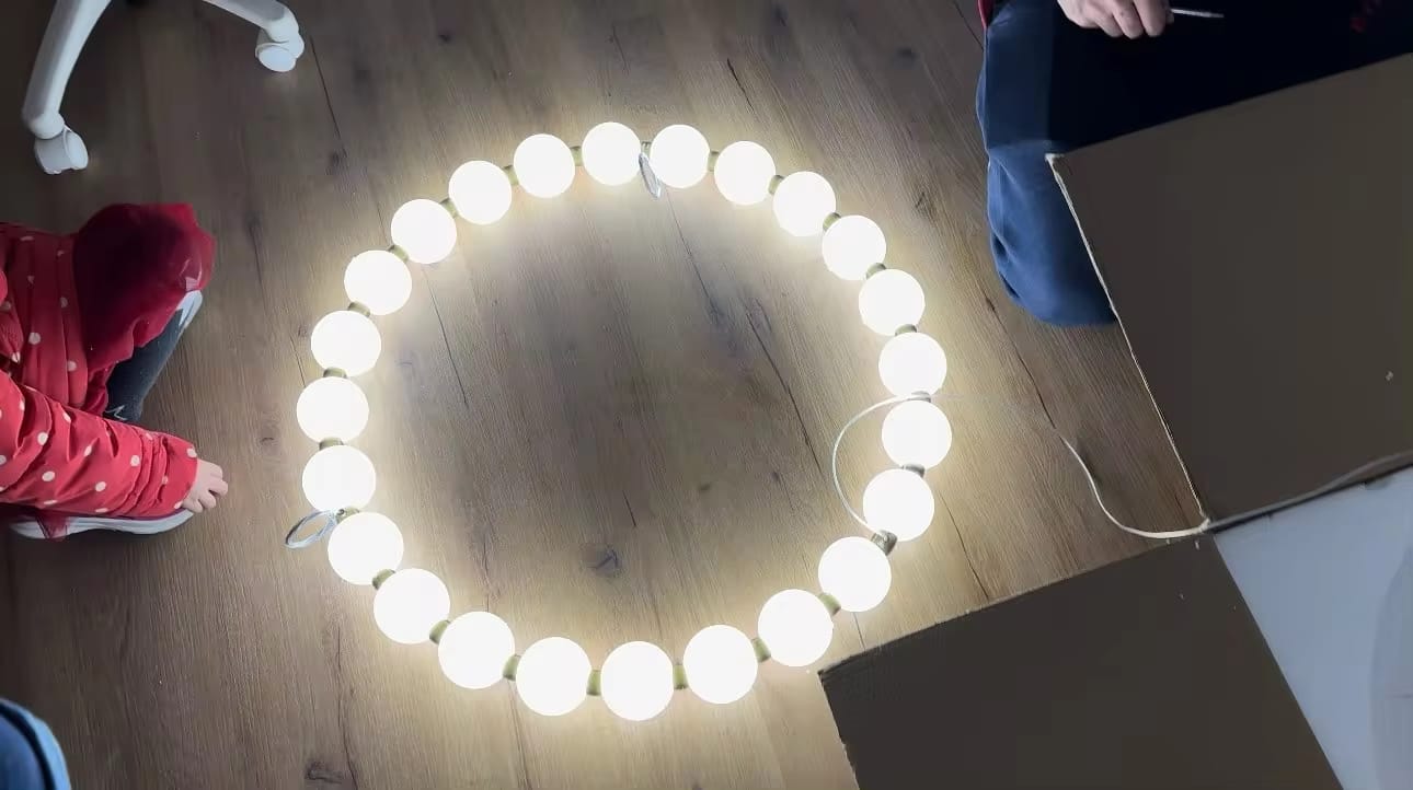 Customer photo review of WOMO Pearl Necklace Round Chandelier-WM2344