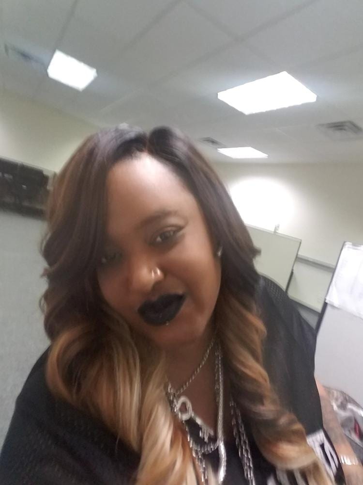 Customer photo review of Freetress Equal Brazilian Natural Synthetic Lace Front Invisible L Part Wig DANITY