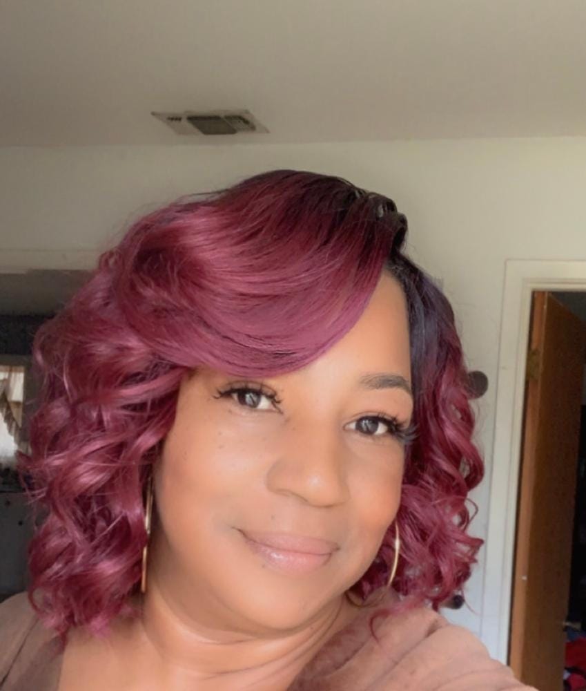 Customer photo review of It's A Wig Dream A Line Synthetic Hair Wig - MAGIC