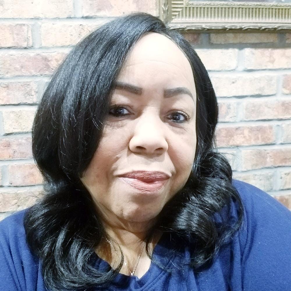 Customer photo review of Outre Synthetic Melted Hairline Deluxe Wide HD Lace Front Wig - ARLISSA