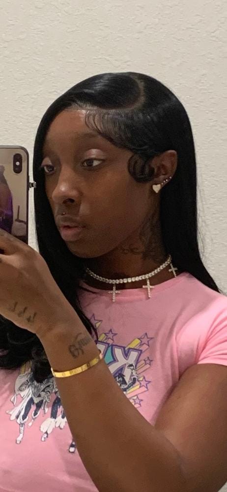 Customer photo review of Janet Collection Premium Synthetic Melt HD 13X6 Swiss Lace Front Wig - POLINA