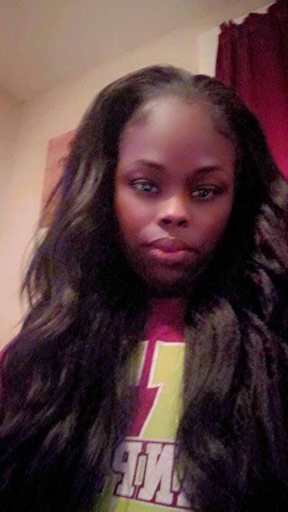 Customer photo review of It's a Wig Nutique BFF Human Hair Blend Half Wig - ARIA
