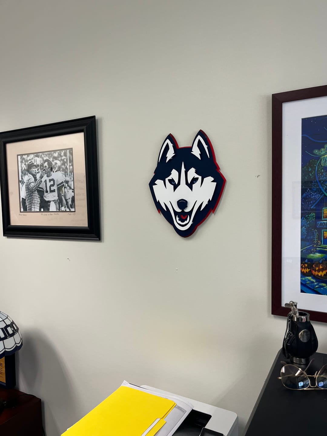 Customer photo review of Connecticut UCONN Huskies Mascot 3D Metal Wall Art