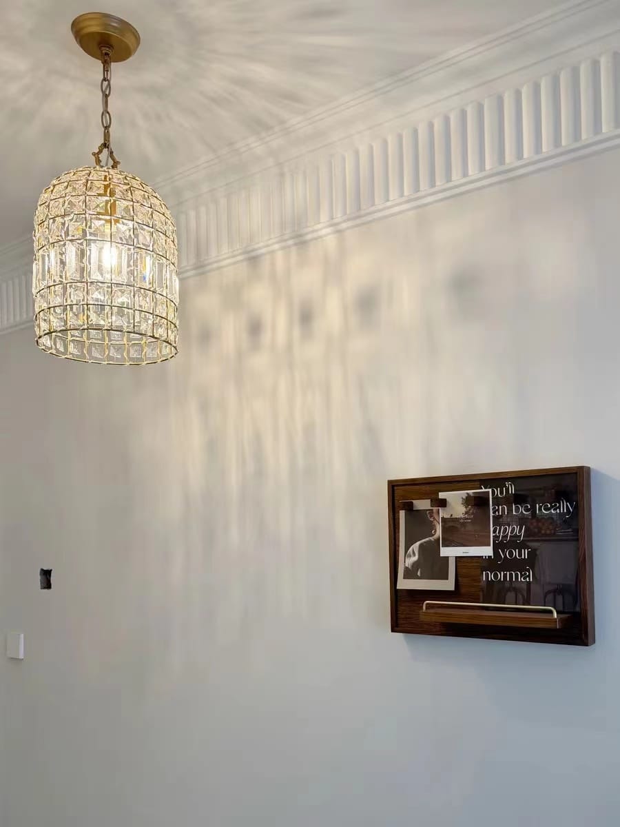 Customer photo review of WOMO Birdcage Crystal Pendant Light-WM2343