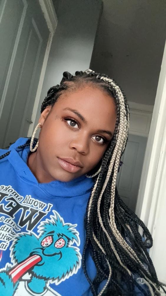 Customer photo review of Freetress Synthetic Braid - 3X Pre-Stretched Braid 301 28"