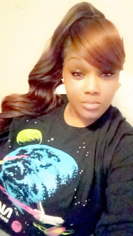 Customer photo review of Freetress Equal Synthetic Bang - EDGY SIDE BANG