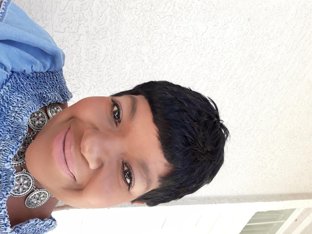 Customer photo review of Outre Human Hair Wig DUBY PIXIE