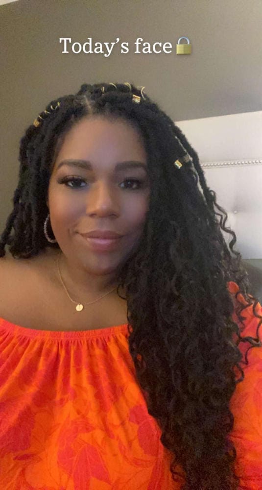 Customer photo review of Freetress Synthetic Crochet Braid - BOHO HIPPIE LOC 20"