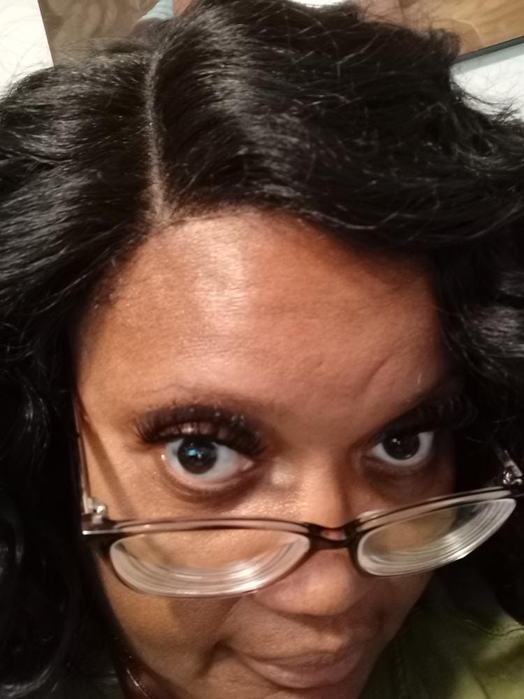 Customer photo review of Outre Melted Hairline Synthetic Hair HD Lace Front Wig - MARTISHA