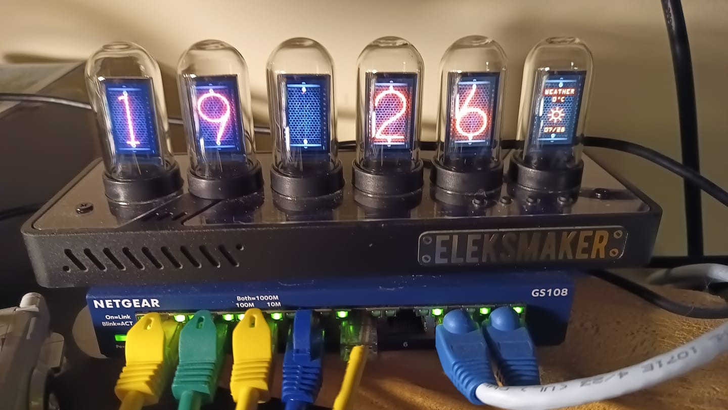 Customer photo review of EleksTube IPS Pro Limited Edition 6-Bit Digital Clock