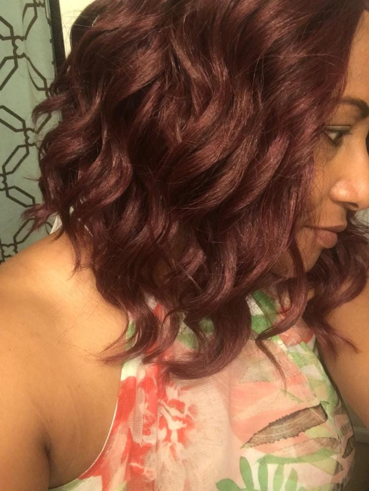 Customer photo review of Bobbi Boss Swiss Synthetic Lace Front Wig - MLF181 DENNA
