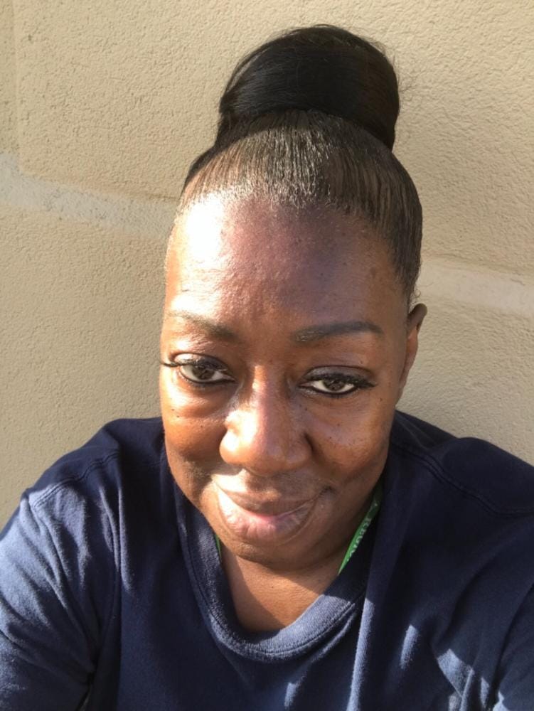 Customer photo review of Outre Synthetic Melted Hairline Deluxe Wide HD Lace Front Wig - ARLISSA