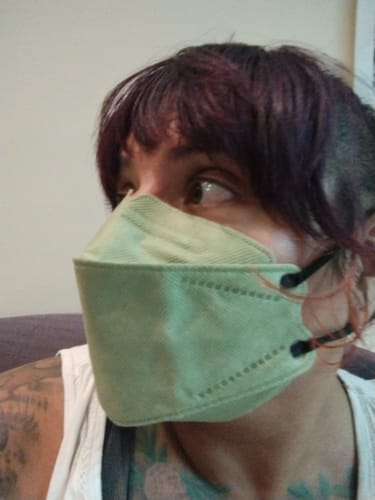 Customer photo review of KN95 Respirator Face Mask - Sage