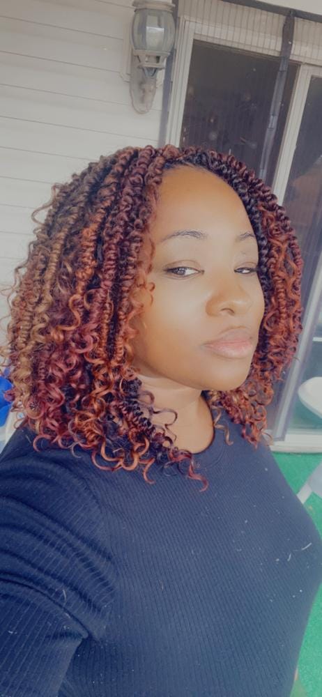 Customer photo review of Outre Crochet Braids X-Pression Twisted Up 2X Boho Wavy Bombtwist 10"