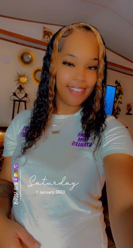 Customer photo review of Shake-N-Go Naked Nature Brazilian Natural 100% Human Hair Lace Part Wig - DEEP WAVE