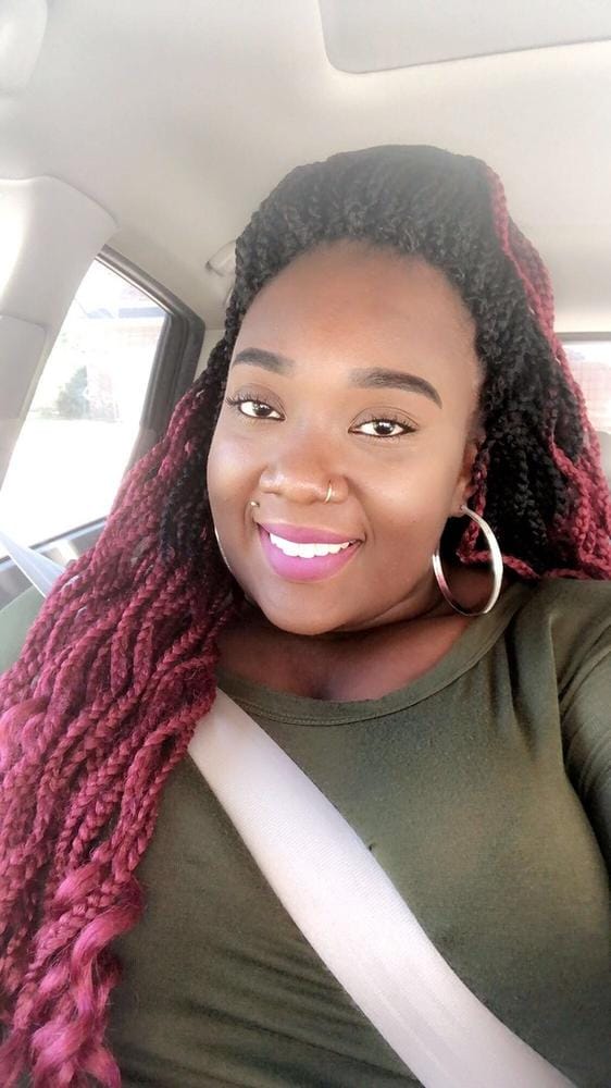 Customer photo review of Sensationnel Bump Collection Human Hair Wig FAB FRINGE