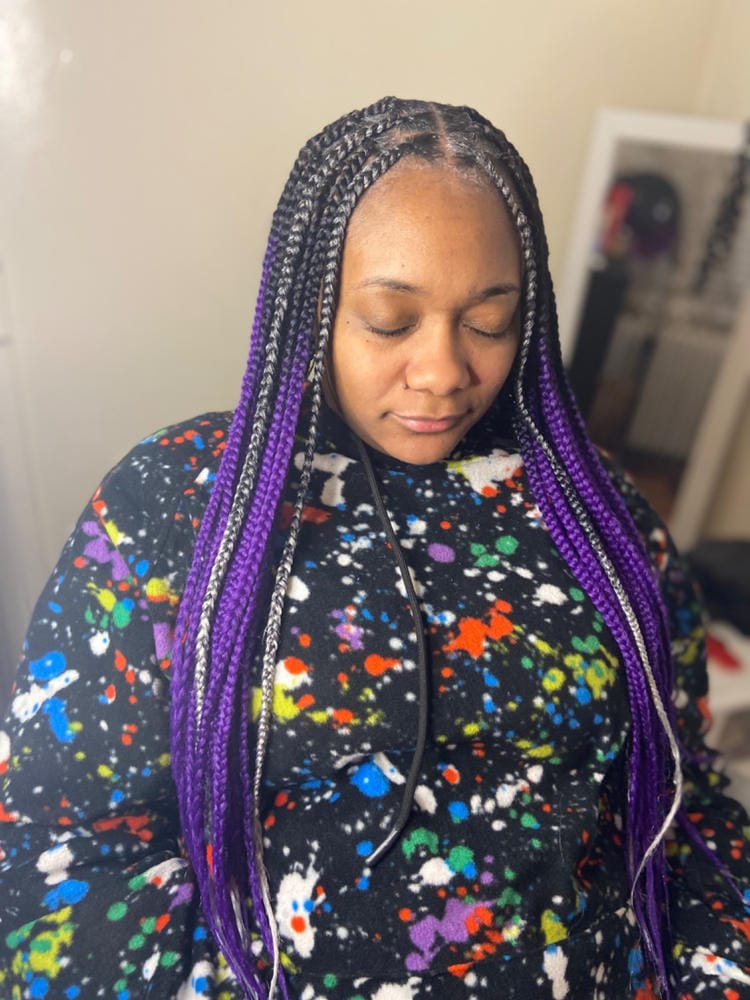 Customer photo review of Freetress Synthetic Braid - 3X Pre-Stretched Braid 301 28"