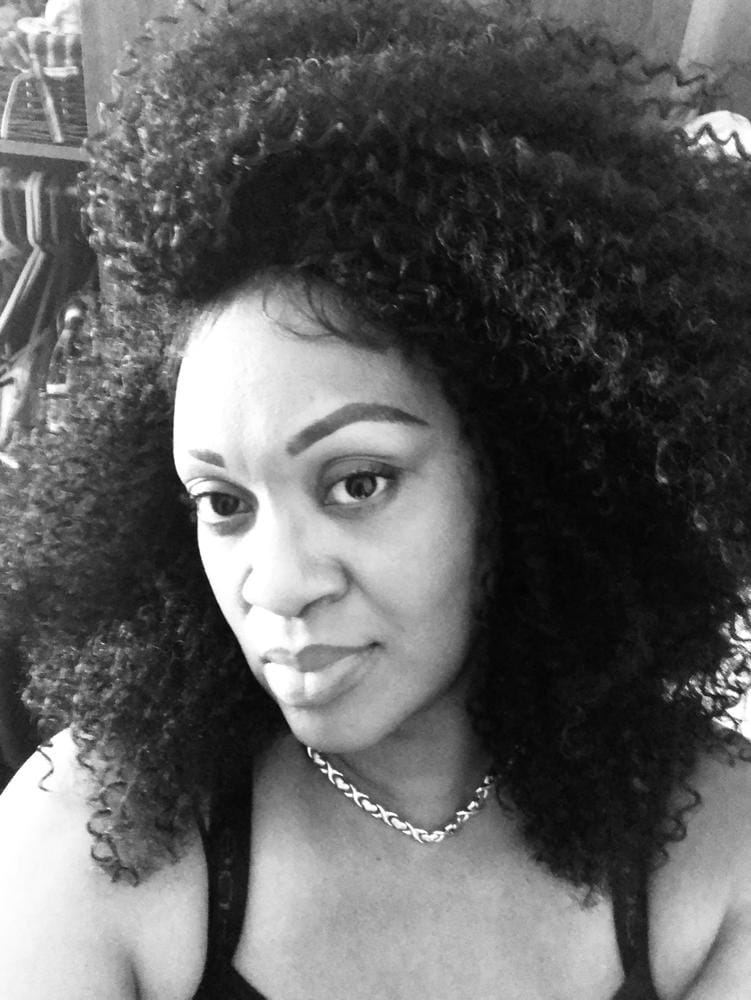 Customer photo review of Sensationnel Empress Curls Kinks & CO Textured Synthetic Lace Front Wig GAME CHANGER