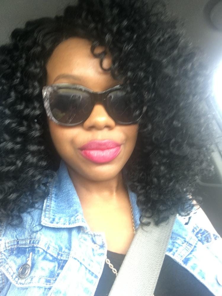 Customer photo review of Sensationnel Empress Curls Kinks & CO Textured Synthetic Lace Front Wig SHOW STOPPER