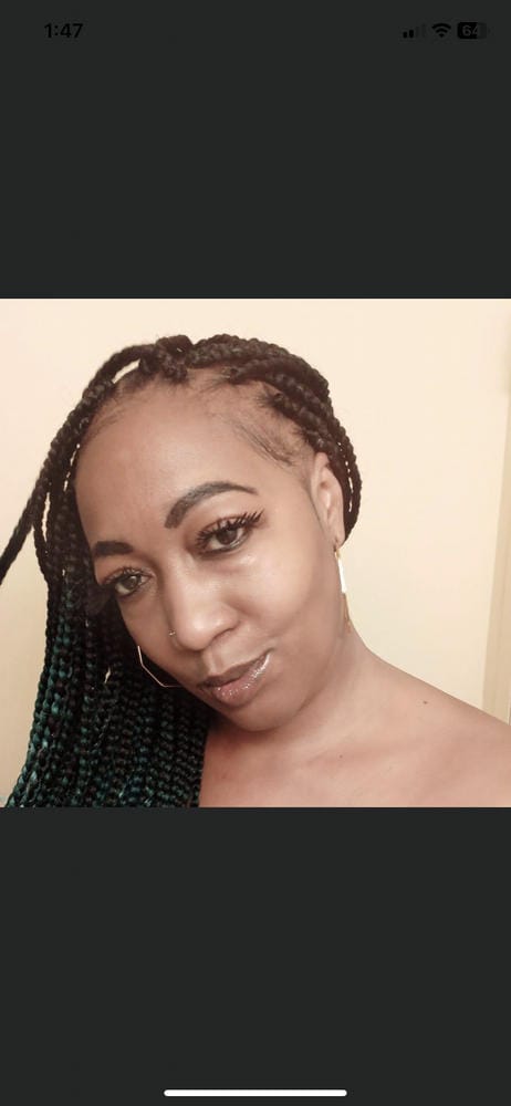 Customer photo review of Sensationnel Synthetic African Collection X-Pression 3X Volume Pre-stretched Braid 58"