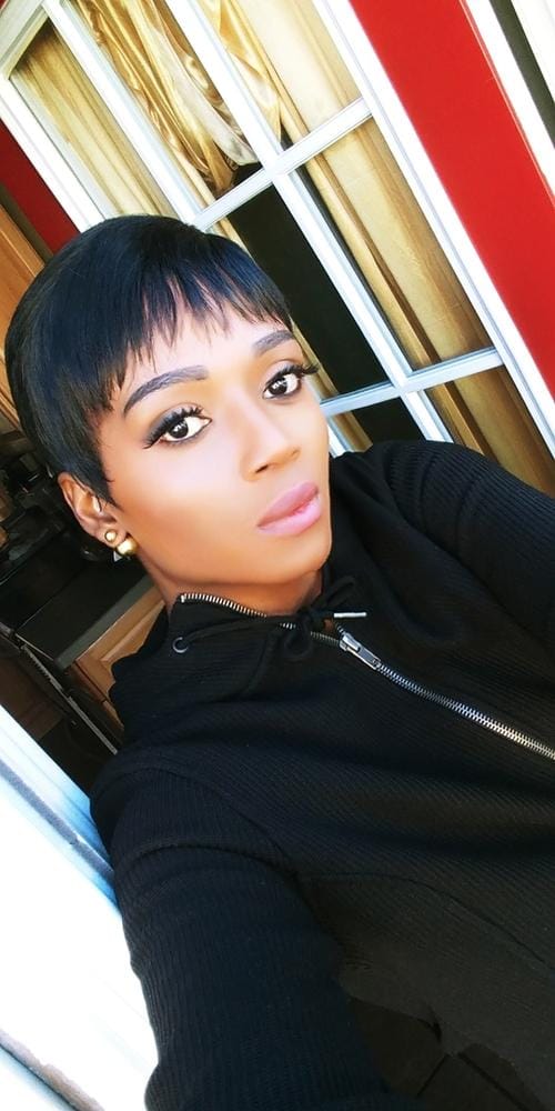 Customer photo review of Vivica A Fox Synthetic Swiss Lace Front Wig - FINN