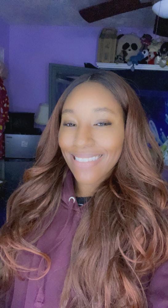 Customer photo review of Outre Synthetic Melted Hairline Lace Front Wig SERAPHINE